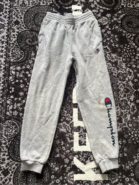 Champion Kids' Gray Logo Jogger Sweatpants Size Kids Medium